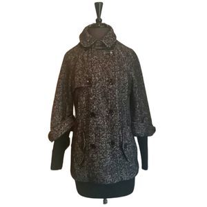 Calvin Klein Jacket Gray Black Tweed Size 2 XS